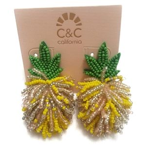 Pineapple Beaded Earrings
